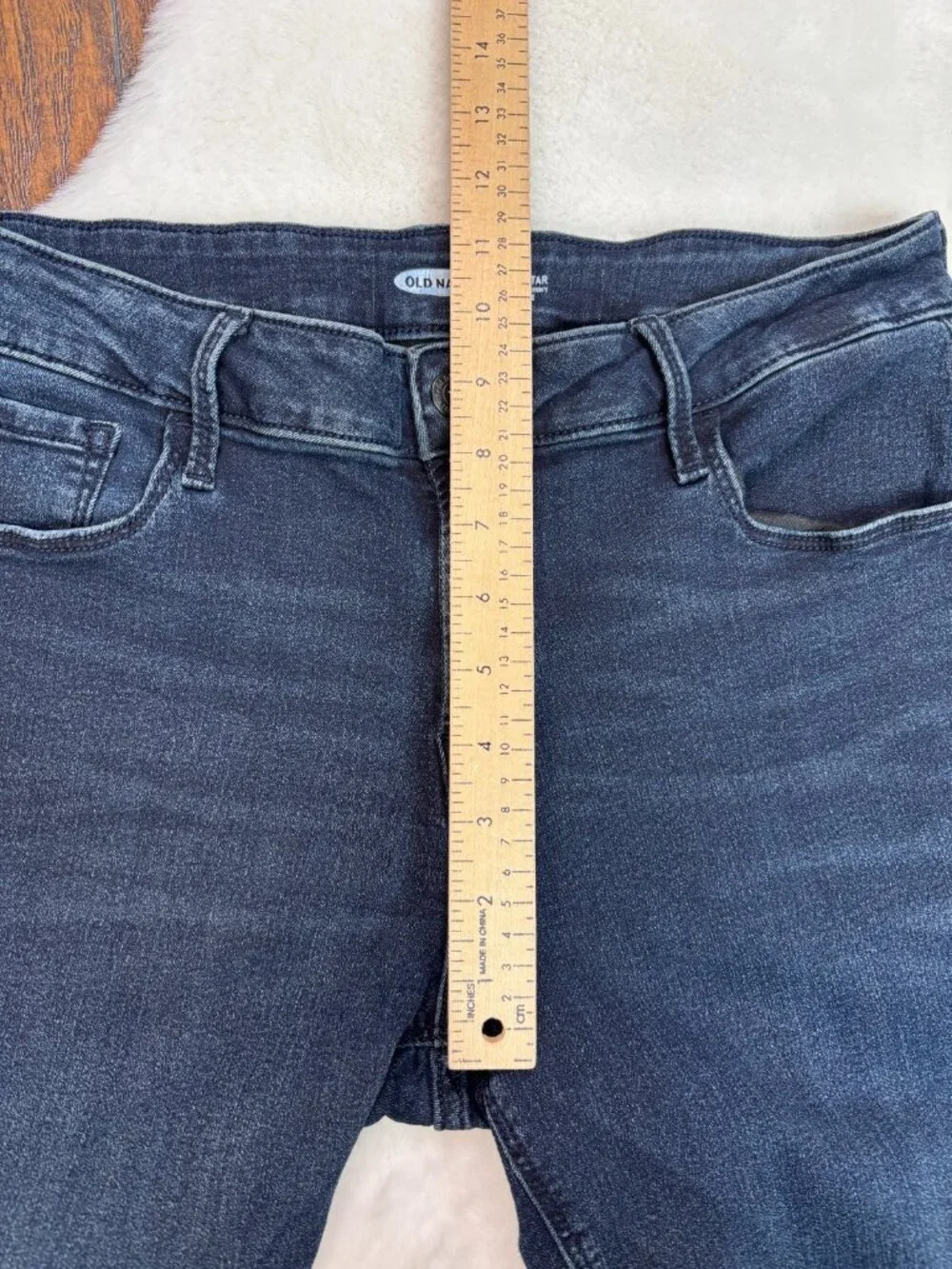 Old Navy Jeans 12 Rockstar Super Skinny Ankle Mid-Rise Stretch Blue Dark Wash
